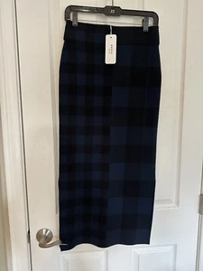 Akris Punto Women's Stretch Black /navy Knit Skirt Size 4 - Picture 1 of 3