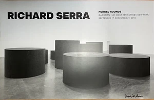 Richard Serra Forged Rounds SIGNED silkscreened exhibition poster 2019 Gagosian - Picture 1 of 3