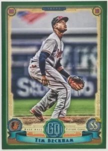 Tim Beckham Green Parallel 2019 Gypsy Queen 167 Baltimore Orioles Twins - Imagen 1 de 2