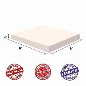 Upholstery Visco Memory Foam Square Sheet- 3.5 lb, High Density 4"H x 6"W x 6"L - Picture 1 of 4