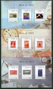 NEW ZEALAND BEST OF 2005 MINIATURE SHEETS x3 UHM (ID:D0439) - Picture 1 of 1