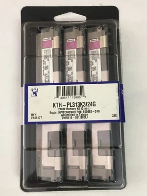 3Z 3-pcs 24GB KINGSTON KTH-PL313K3/24G DDR3 Server Ram Memory (3X24GB) - Image 1 of 2