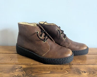 Botas Chukka Vintage Bates Floaters Sherpa Cuero Dorado Para Hombre Talla 10 Foto 1 de 4