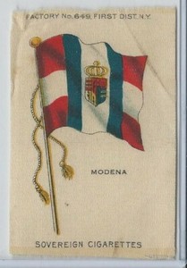 S33 American Tobacco Silk, National Flags, 1910, Modena