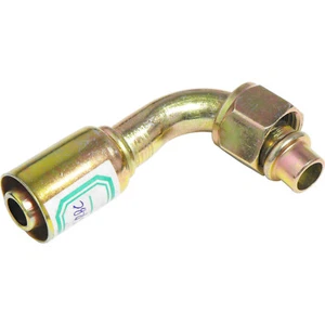 A/C Fitting,Beadlock Steel,REDUCED BARRIER Female O Ring,90 Deg #10 Nut,#12 Hose - Bild 1 von 1