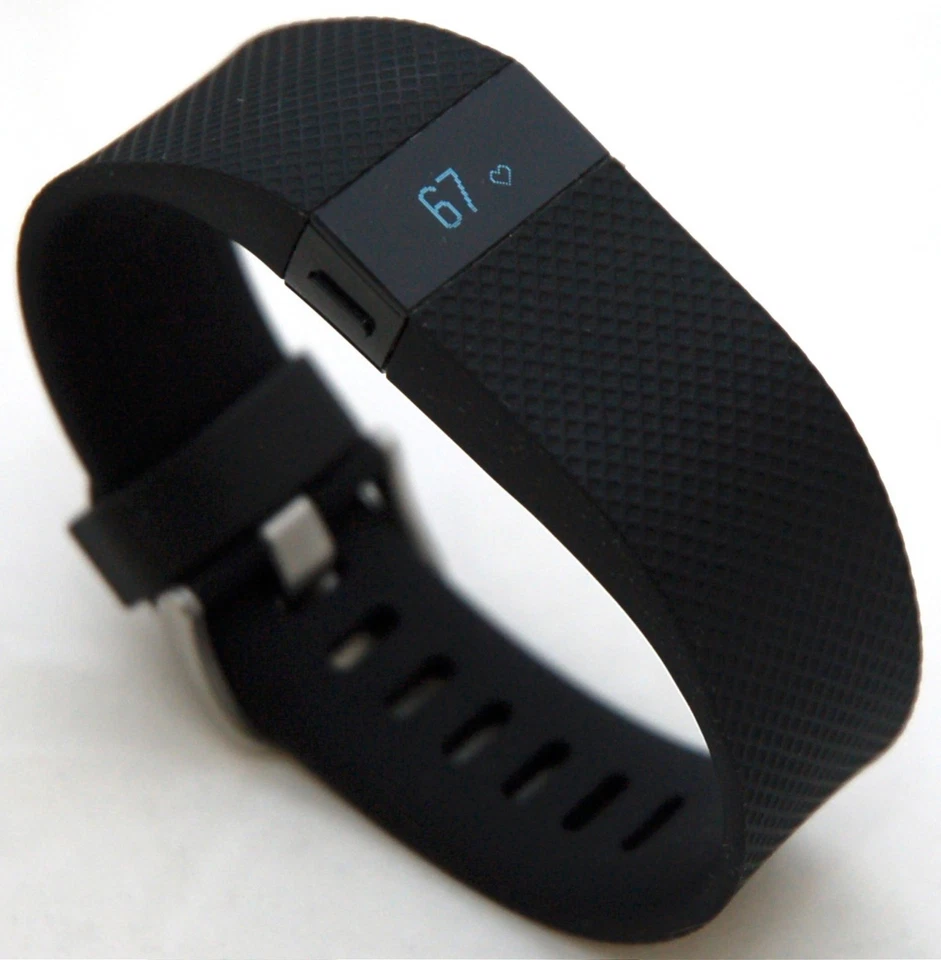 Fitbit Black SMALL Charge HR Wireless Activity Wristband Sleep Tracker BAND ONLY - Image 1 of 3