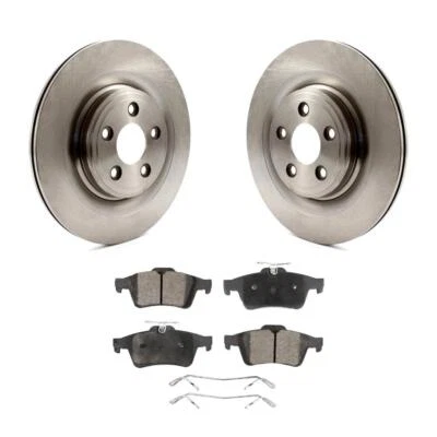 For Jaguar XF XJ XK S-Type XJ8 Vanden XKR Rear Brake Rotor Semi-Metallic Pad Kit - Image 1 of 4