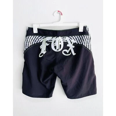 FOX Board Shorts Traje De Baño Playa Negro Blanco Hombre 11 Foto 1 de 4