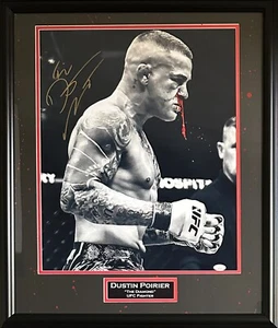 Dustin Poirier signed autographed inscribed framed 16x20 photo UFC JSA - Picture 1 of 2