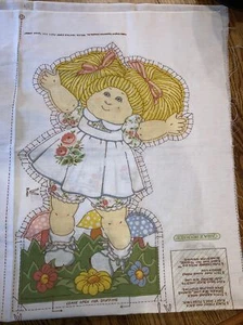 Vintage 1983 CABBAGE PATCH Doll Fabric Pillow Panel Uncut - Picture 1 of 2