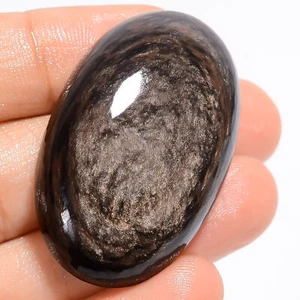 Natural Golden Rainbow Obsidian Oval Cabochon Gemstone 67.5 Ct 41X25X9mm EE48357 - Picture 1 of 2
