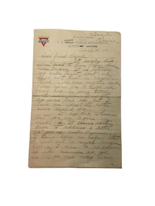 1919 YMCA U.S. Army Letter From Soldier In Plagne France              HG37 - Picture 1 of 8