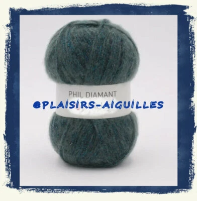 PHILDAR 1 pelote de laine PHIL DIAMANT CANARD neuve
