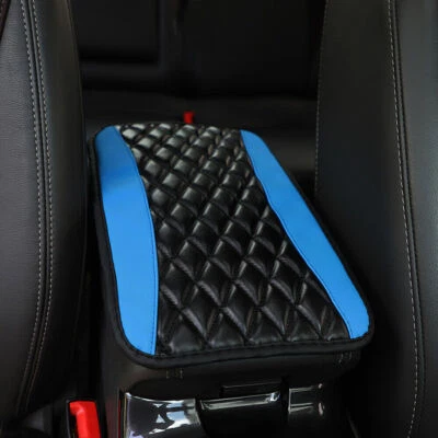 Universal Car Leather Armrest Pad Cover Protector Center Console Box Cushion Mat - Image 1 of 4