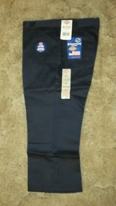 DICKIES Girls Jr Navy Uniform Capri Sz 13 Boot Cut Waist 36" x Inseam 22"  - Picture 1 of 10