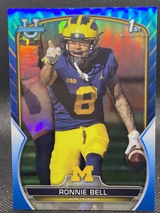 Ronnie Bell Michigan 2022 Bowman U rifrattore blu cromato /199 - Foto 1 di 2