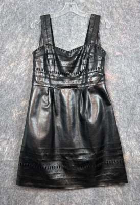 Sexy Vestido Phoebe Couture Mujeres 10 Negro Imitación Cuero Motocicleta Discoteca Edgy Foto 1 de 4