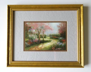 Thomas Kinkade "Morning Dogwood" Framed & Matted Accent Print COA Lightpost Pub. - Picture 1 of 7