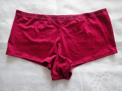 LOVE XOXO, Boyshorts in Size 2X, Colour in Burgundy and Black - Image 1 of 2