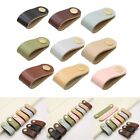 Top Grain Leather Cupboard Drawer Pulls Pack of 6 Easy to Clean and Maintain