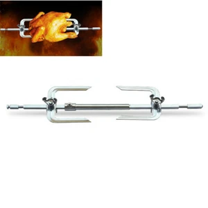 Electric BBQ Rotisserie Grill Roast Rod Spit Universal Kit Motor Meat Skewer - Picture 1 of 9
