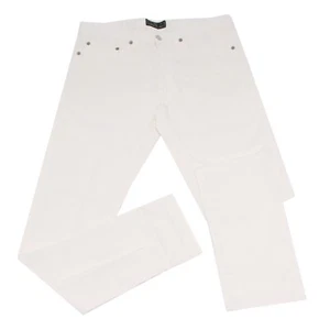 7911G jeans uomo bianco FRED PERRY denim  pantaloni trousers men - Picture 1 of 4