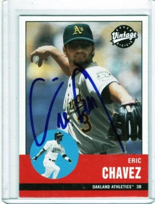 2001 Upper Deck Vintage #17 Eric Chavez Autograph - Image 1 of 2