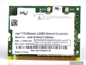 Intel PRO Wireless 2200BG Network Connection Card Wifi WLAN Karte für Mini PCI - Bild 1 von 1