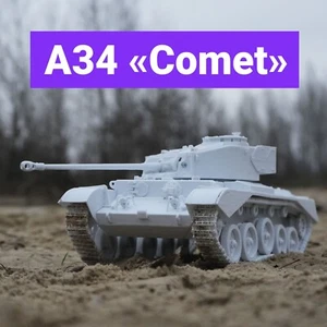 British A34 Comet Tank - WW2/WWII -- Bolt Action 28mm / 1:56 Scale - Picture 1 of 8