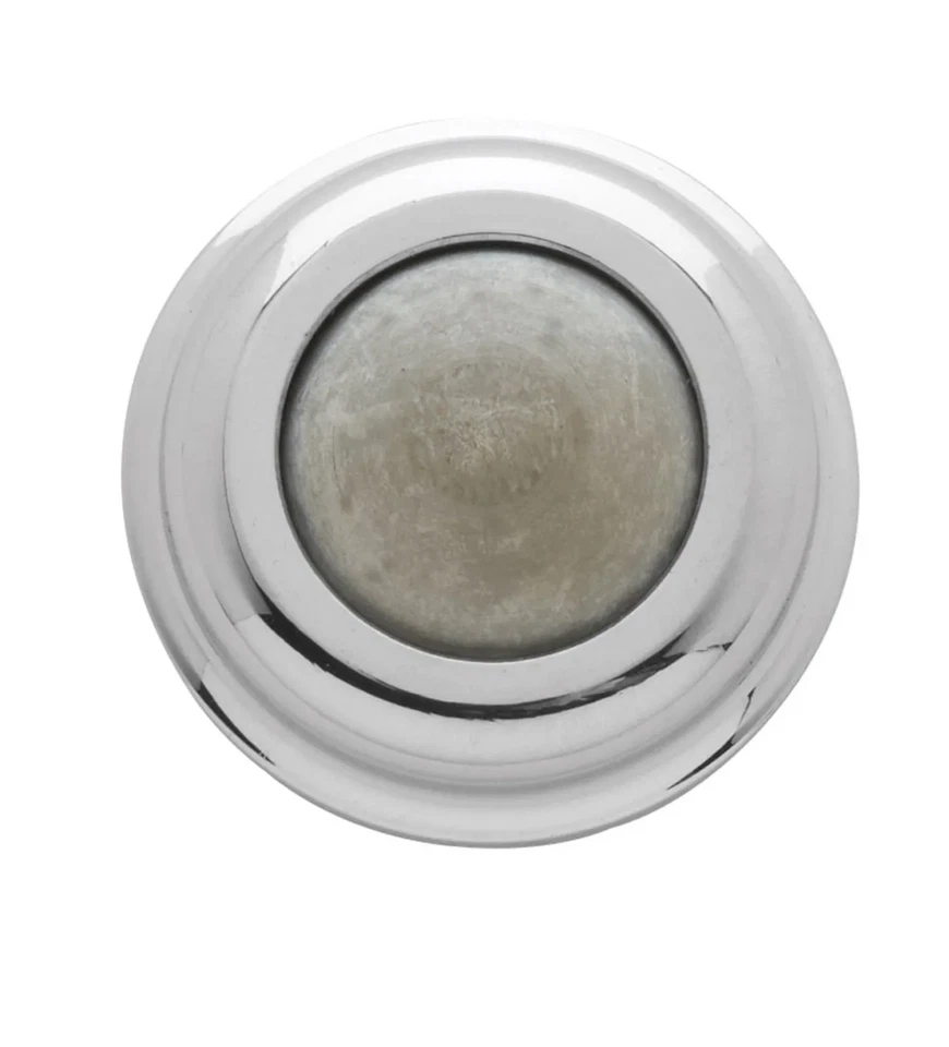 Baldwin 4015260 1 Inch Wall Mounted Convex Bumper Door Stop, Polished Chrome 2Pk - Image 1 of 1