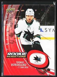 2022-23 Trilogy THOMAS BORDELEAU Rookie Renditions RED! /799 San Jose Sharks! - Bild 1 von 3
