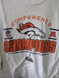 NFL Nike Denver Broncos Conference Champions Long Sleeve Shirt S Light Stains - Picture 1 of 7