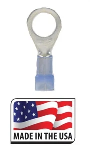 (50) 16-14 BLAU NYLON 3/8 RINGKLEMME ELEKTRISCHER STECKER HERGESTELLT IN USA - Bild 1 von 1