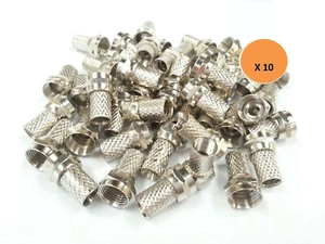 10 RG6 F STECKER SATELLITEN TV KABEL KOAX STECKER SCHRAUBE/DREHUNG FÜR Sky HD VIRGIN - Bild 1 von 3