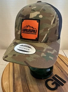 NWOT WAUSAU SUPPLY COMPANY CAMO & BLACK SNAPBACK HAT! NEVER WORN. G11 - Picture 1 of 3