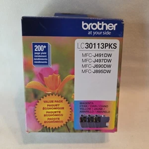 NEW OEM - BROTHER LC3011 CMY 3-PACK INK CARTRIDGES - LC30113PKS - Picture 1 of 1