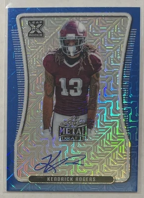 KENDRICK ROGERS 6/15 2020 LEAF METAL DRAFT SSP SIGNATURE BLUE AUTO - Image 1 of 2