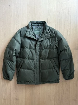 Eddie Bauer Mens Full Zip Goose Down Puffer Jacket Green Size Medium - Oversized - Image 1 of 4