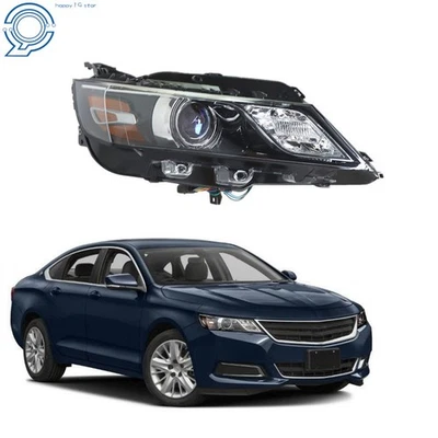 Black Housing Headlight For Chevrolet Impala 2015-2019 Halogen Type Right Side Foto 1 de 4