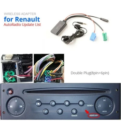ADAPTATEUR BLUETOOTH RENAULT ★AUTORADIO UDAPTE LIST SCENIC MEGANE 2 MODUS TRAFIC - Photo 1/2