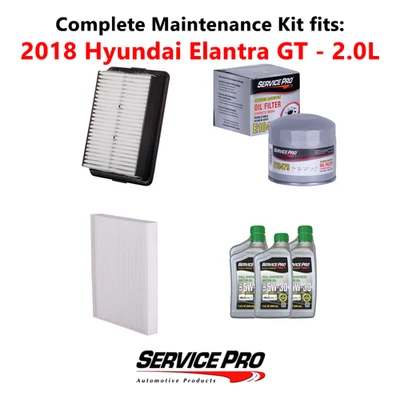 2018 Hyundai Elantra GT 2.0L Complete Cabin, Air & Oil Filter Kit (5W-30) Foto 1 de 4