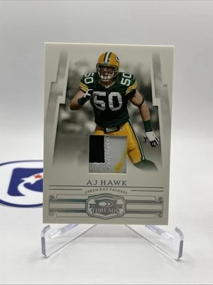 2007 Donruss Threads AJ Hawk Jerseys Prime Packers 2-Color w/Marking Patch /25 - Image 1 of 4