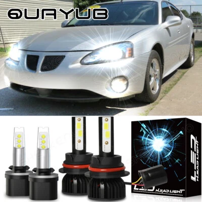 Combo de faros LED altos/bajos + faros antiniebla 6000K para Pontiac Grand AM 1999-2005 Foto 1 de 4