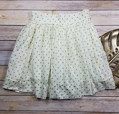 twentyone by F21 Womens Cream Polka Dot Lined Skirt Size XS - Image 1 of 4