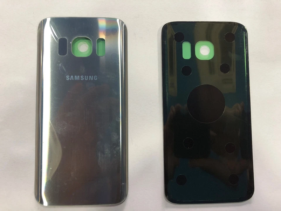 REAR COVER Samsung Galaxy S7 G930 SILVER  CON BIADESIVO VETRO +SCRITTE - Immagine 1 di 1