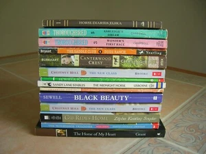 13 HORSE Children's Chapter books lot age 7-12 variety Thoroughbred FREE SHIP - Picture 1 of 11