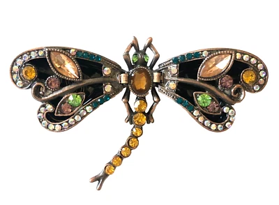 Caja Baratija Libélula Cristales Austriacos Multicolor Insecto Ciel Nuevo en Caja Foto 1 de 4