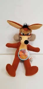 Vintage Wile E Coyote 1971 Warner Bros Mighty Star Stuffed Animal Plush w/tags - Picture 1 of 12