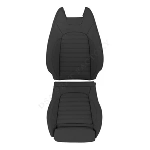 2014-2023 Mercedes-Benz C-Class Driver Side Seat Covers W205-LEATHER BLACK - Picture 1 of 17