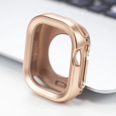 Liga de alumínio metal + estojo TPU para Apple Watch Ultra 49mm Series9 8 7 654 41-45mm - Imagem 1 de 4